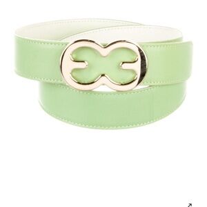 Escada Mint Green Belt with Gold Buckle